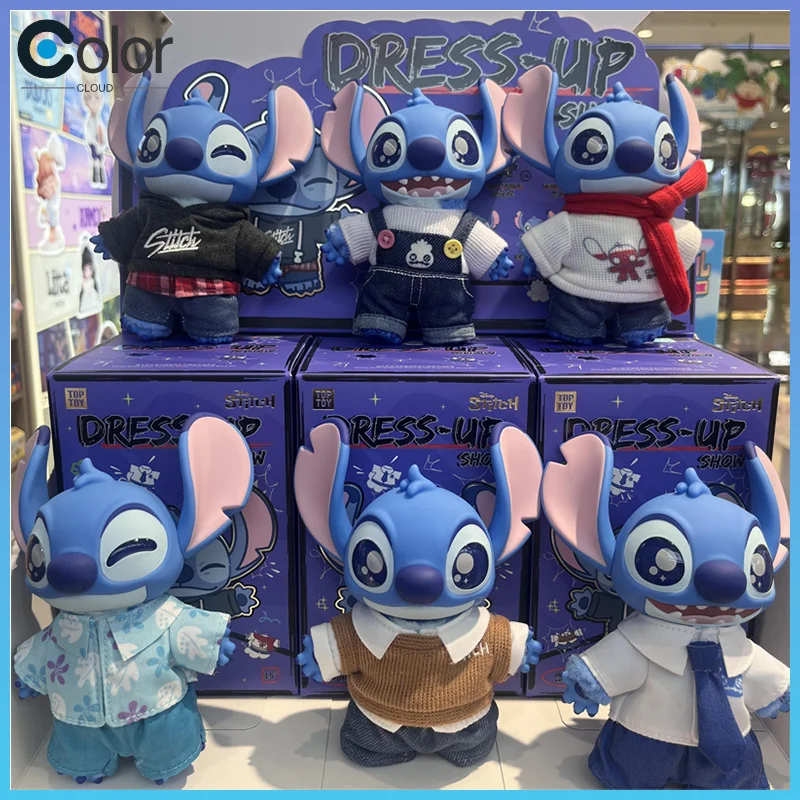 

Официальная серия Toptoy Disney Stitch Dress-Up Show с виниловыми плюшевыми глухими коробками, брелки, рюкзаки, подвески, украшения