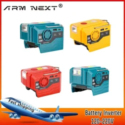 Portable Power Inverter 120-220V Outdoor Mobile Lithium Battery Inverter For Makita/DeWalt/Milwaukee/Bosch/Ryobi 18V 20V Battery