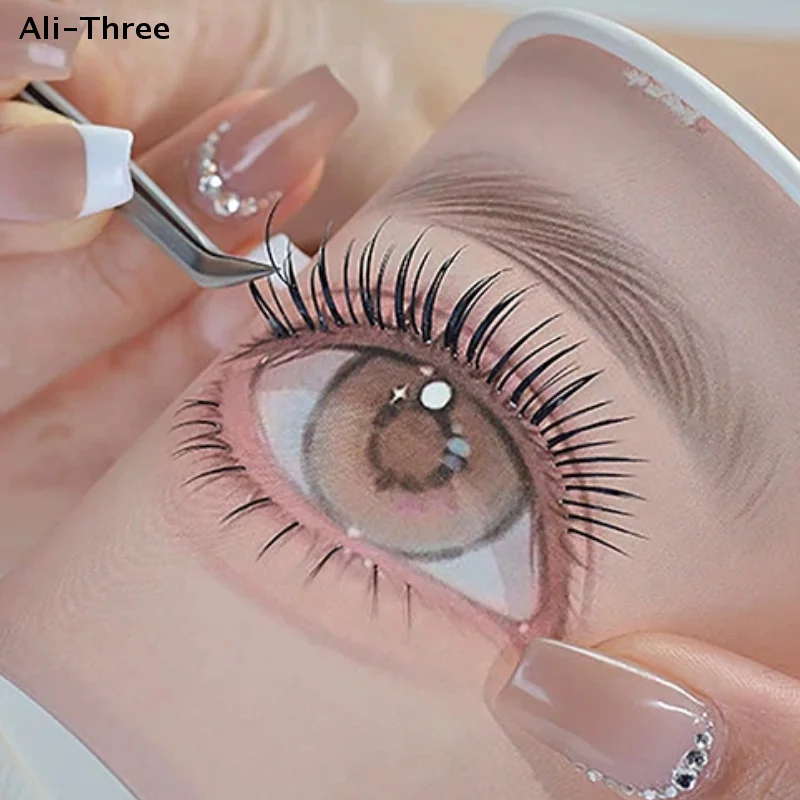 20Pcs Beauty Eyelash Practice Paper Cup Eyelash Extension Practice Beginner Lashes Training Disposable Paper Cups Multifunction