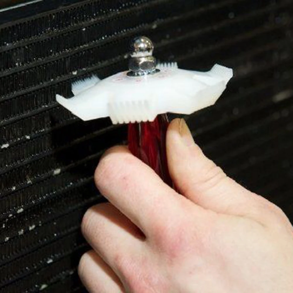 L96A Car Automotive Refrigeration A/C Condenser Radiator Evaporator Fin Straightener Comb Rake Cleaner Tool White