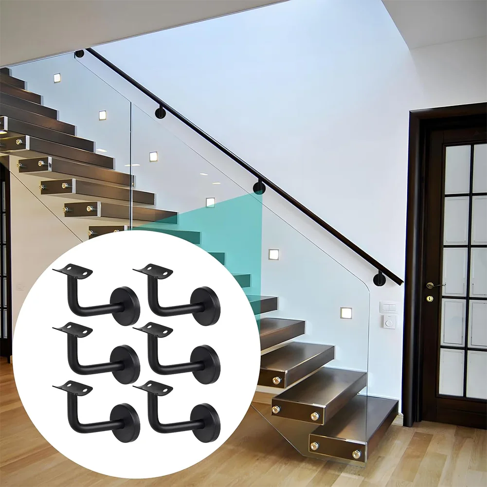 6 قطعة جدار فولاذي مقاوم للصدأ قوس درج درابزين قوس درابزين قوس جدار دعم ل الدرج الممرات حديقة الدرج