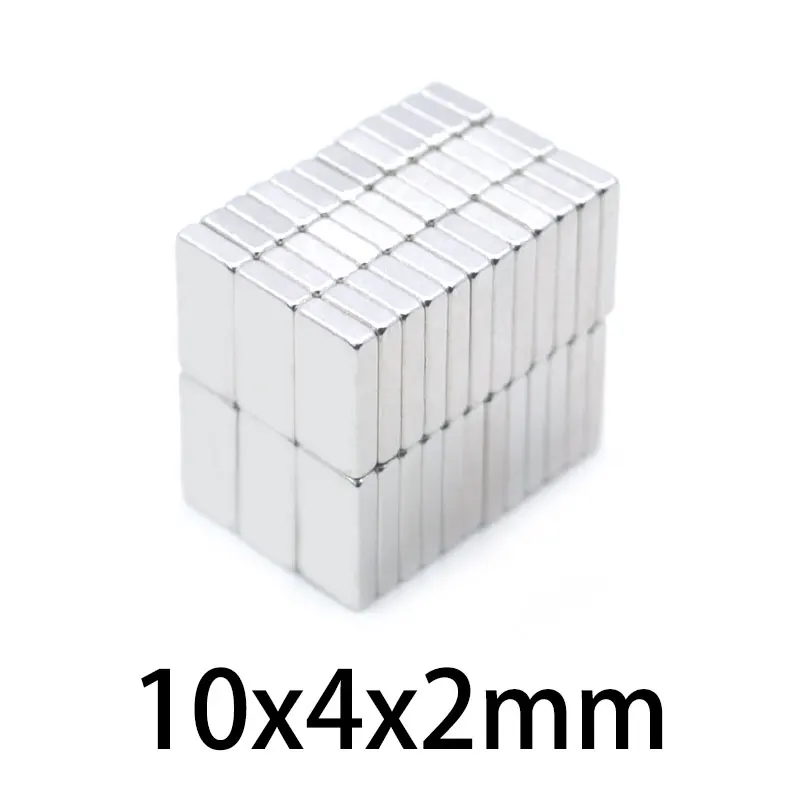 20/50/100/200/300/500PCS 10x4x2 Block Rare Earth Magnet Strong N35 Quadrate Magnets 10x4x2mm Permanent Neodymium Magnet 10*4*2