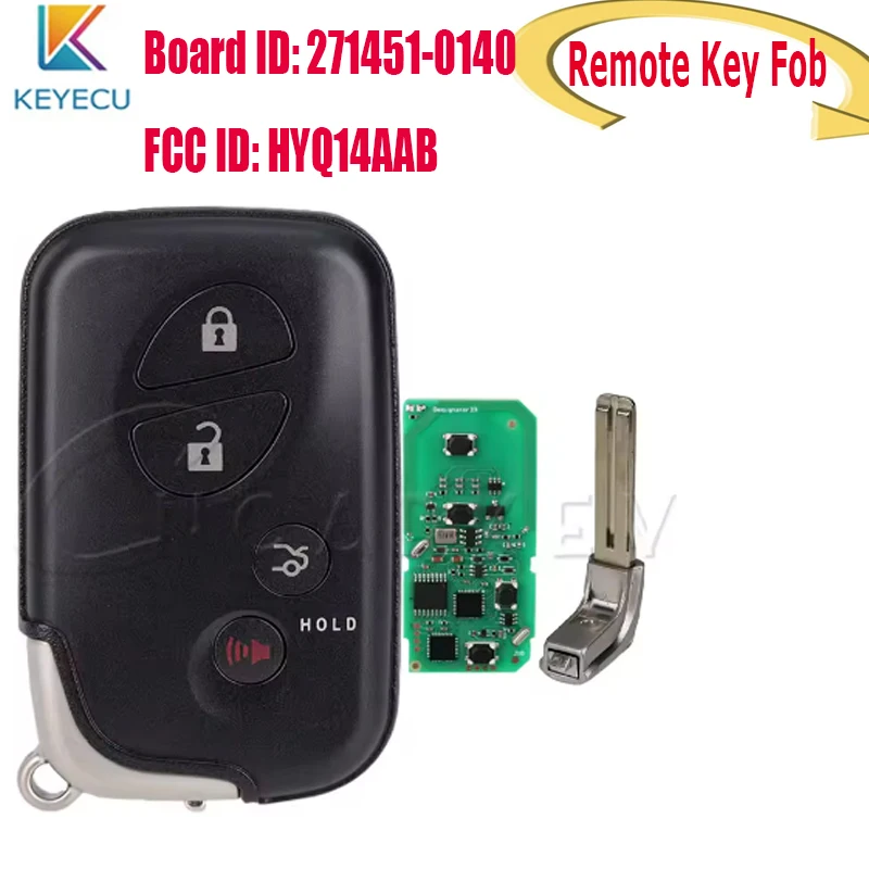 

KEYECU Smart Remote Key Fob for Lexus IS250 IS350 ES350 GS430 2006 2007 2008 2009 2010 4 Buttons HYQ14AAB 271451-0140 314.3MHz