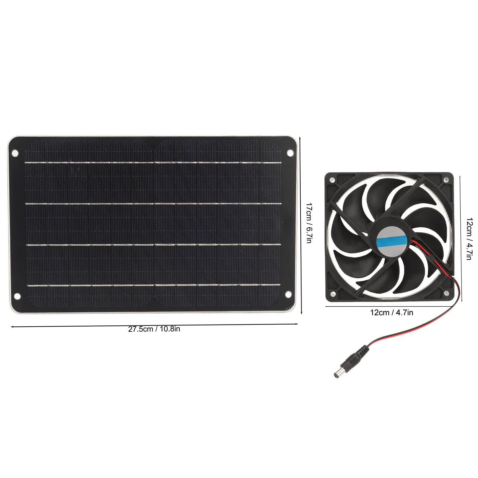 Solar Powered Dual Fan com Interruptor, Dissipação de Calor, Ventilação, Fan Kit, 20W, Fit for Chicken House, Estufa, Dog House