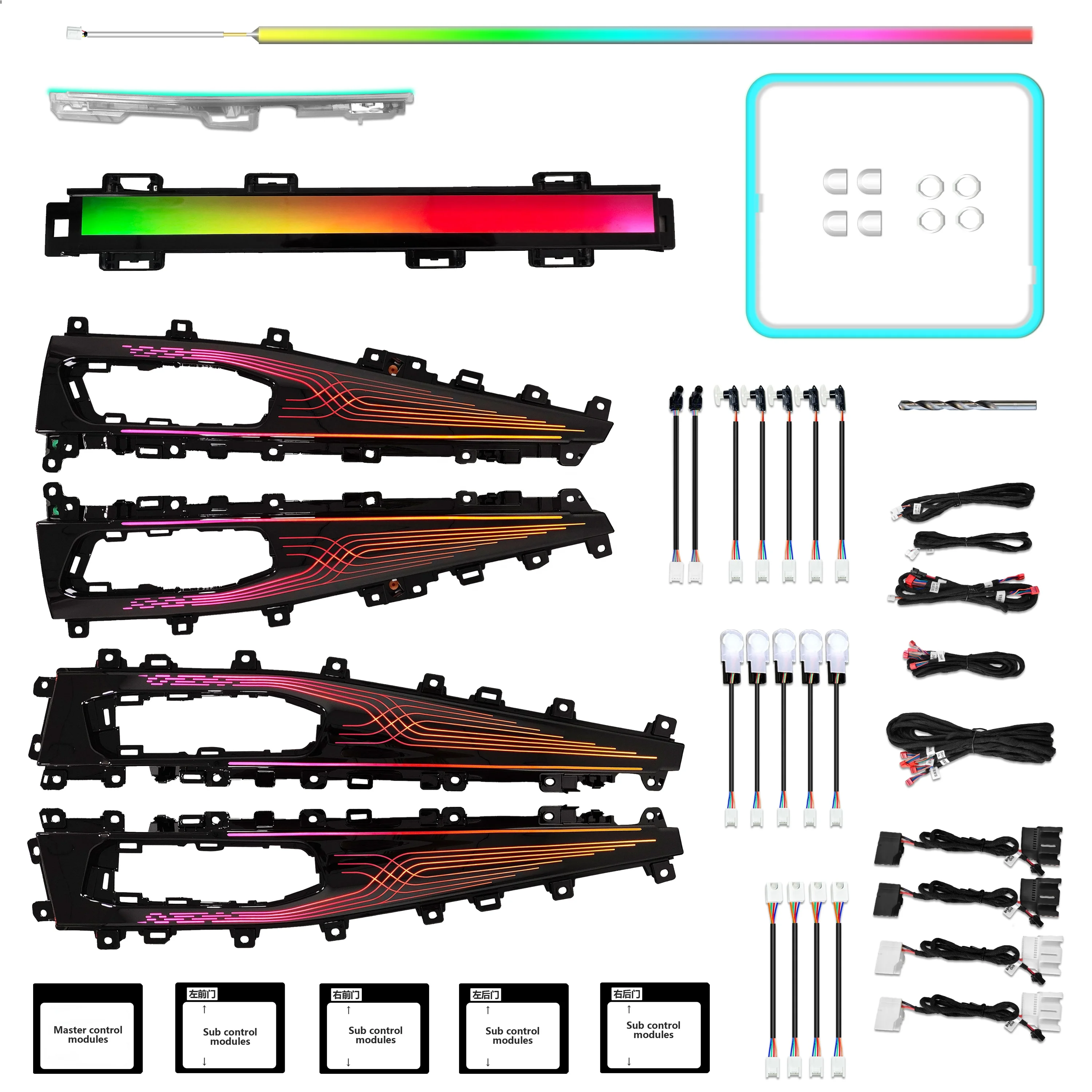 

Upgrade 256 Colors Symphony Led Car Interior Ambient Lighting for Honda Accord 11th Gen 2024+ Atmosphere Strip Accessories