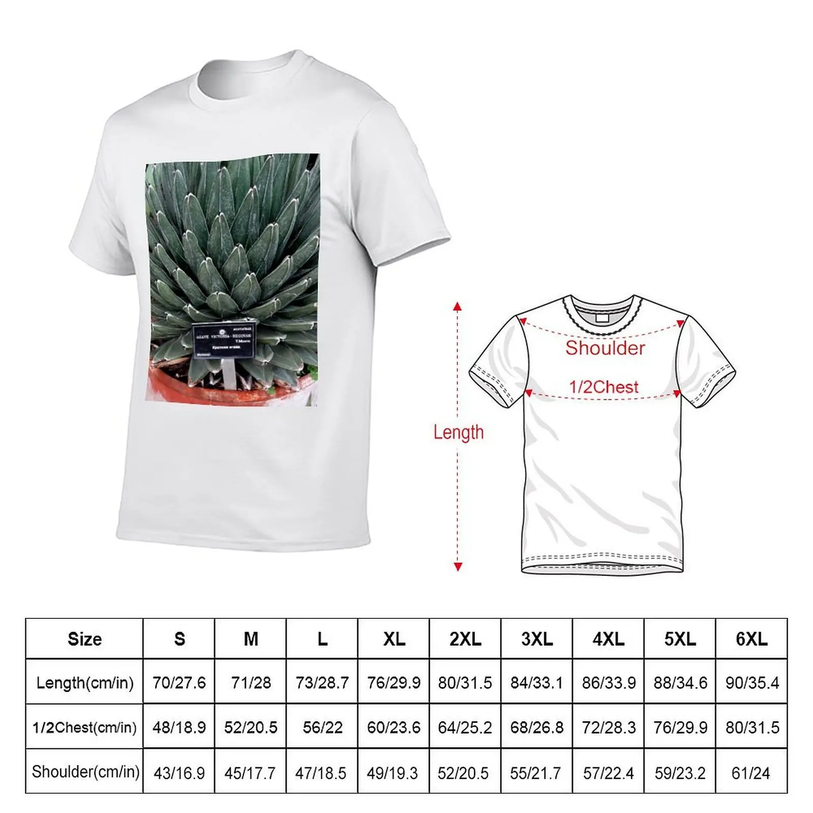 Agave Victoria Plant Photo T-Shirt t shirt custom print t shirt man cotton cotton t shirt pack T-shirt