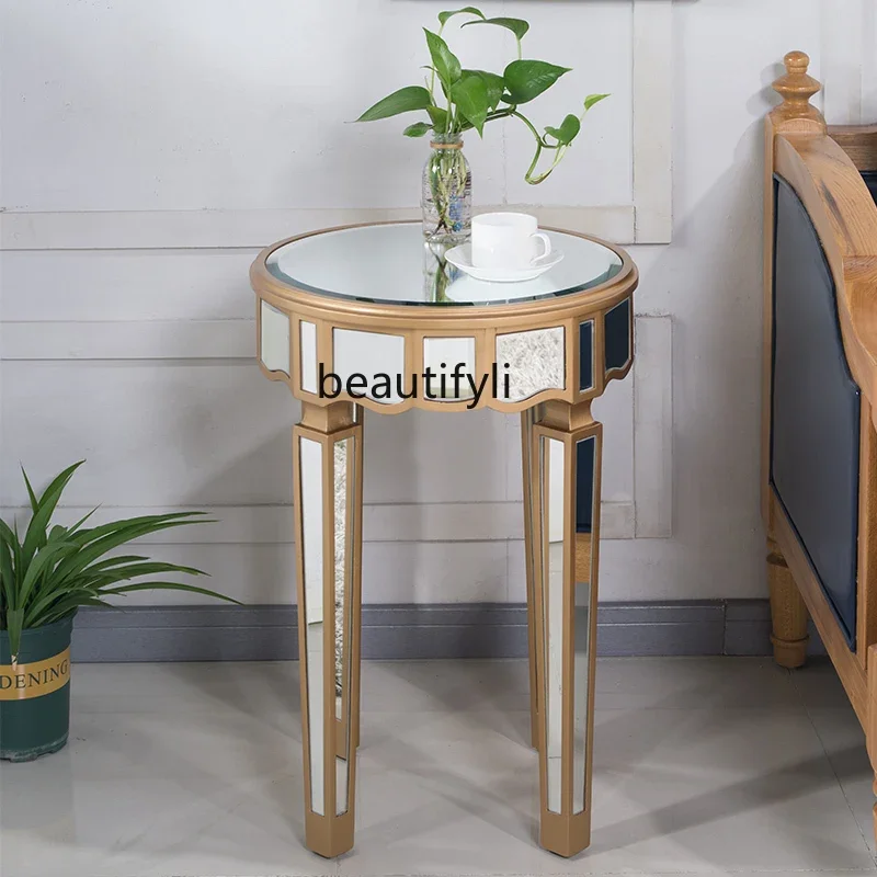 

Yh29 Simple Modern Fashion All-Match Mirror Side Table Small round Sofa Mini Creative Corner Table Bedside Table