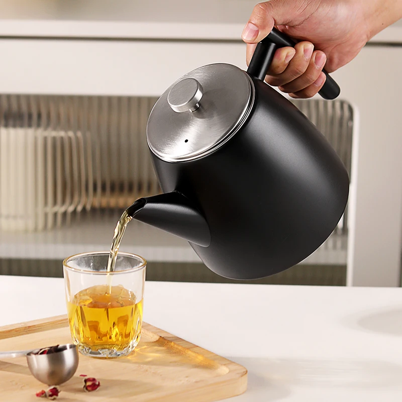

Defective 304 Stainless Steel Teapot, Household Tea Brewing Pot, Double-Layer Insulation