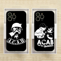 For IPhone 15 All Cops Are Bastards Acab Ultras Phone Case for IPhone 15 14 13 12 Pro XR XS 15 Plus Iphone Black Covers