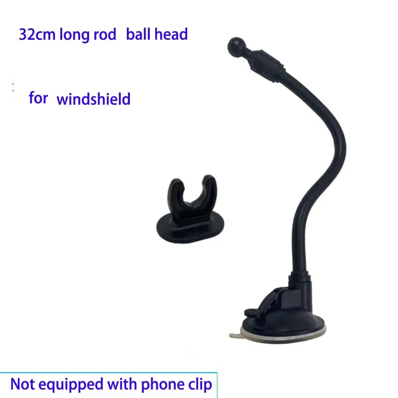 Universal Car Bracket 17Mm Ball Head 21/32/42/52CM Long Rod for Phone Clip Suction Cup Mounts Windshield/dashboard Brackets Base