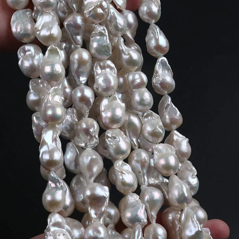 12-14mm AAAA Natural White Freshwater Pearl Baroque Beads Diy Jewelry Accessories