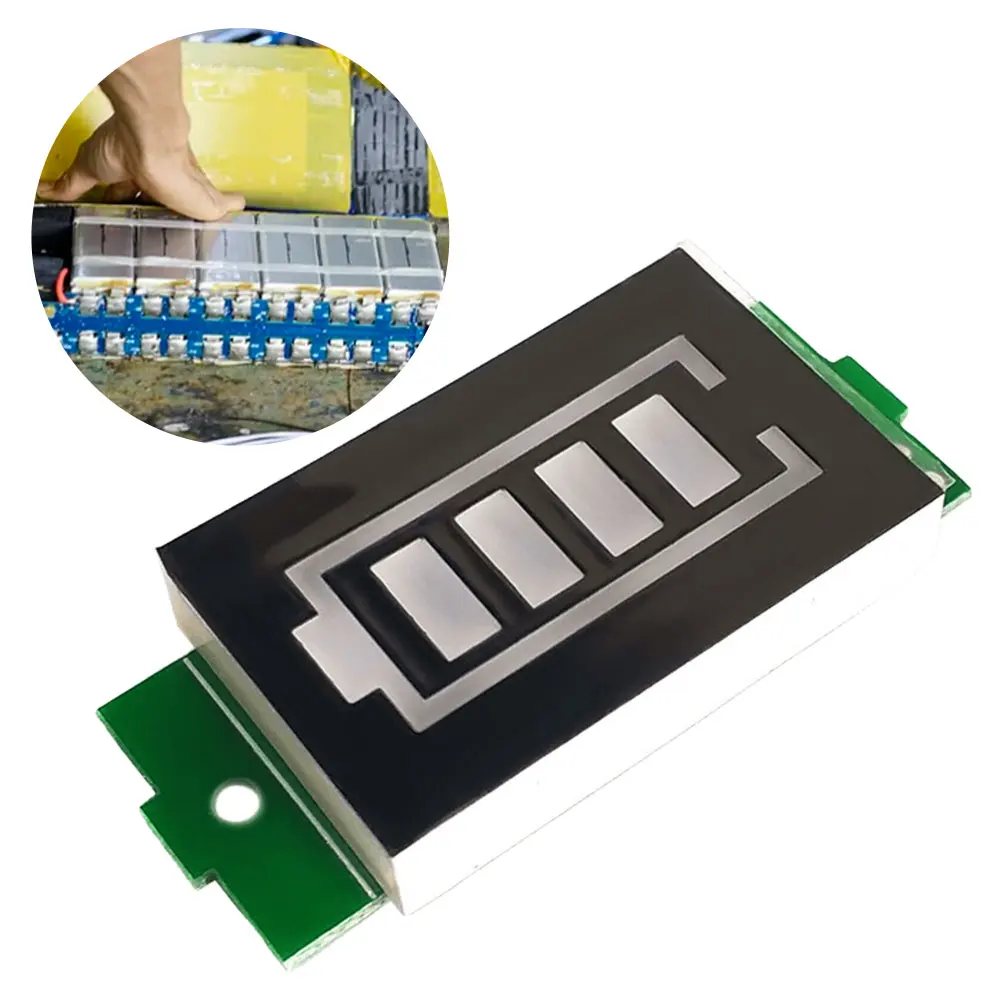 1/2/3/4/6/7/8S Elektrofahrzeug-Batterie-Leistungstester, LED-Anzeige, Batterie-Leistungsanzeige, 4 Abschnitte, 3–34 V, 5 mA