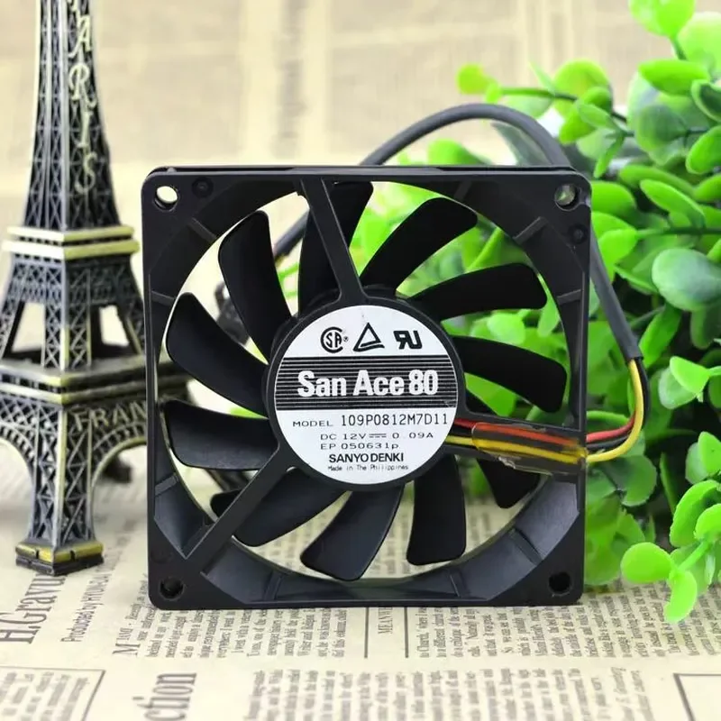 for SANYO 109P0812M7D11 Genuine Original 8015 Silent Ultra-thin Cooling Fan