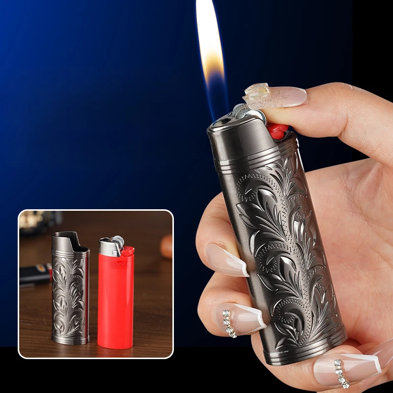 Hot-selling Large Tangcao Metal Lighter Set with Built-in Inflatable Lighter for Men, Smoking Gadgets and Smoking Accessories