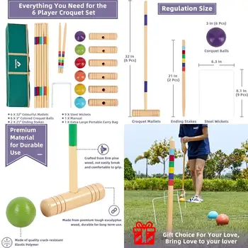 Six-Player Lawn Croquet Set 1