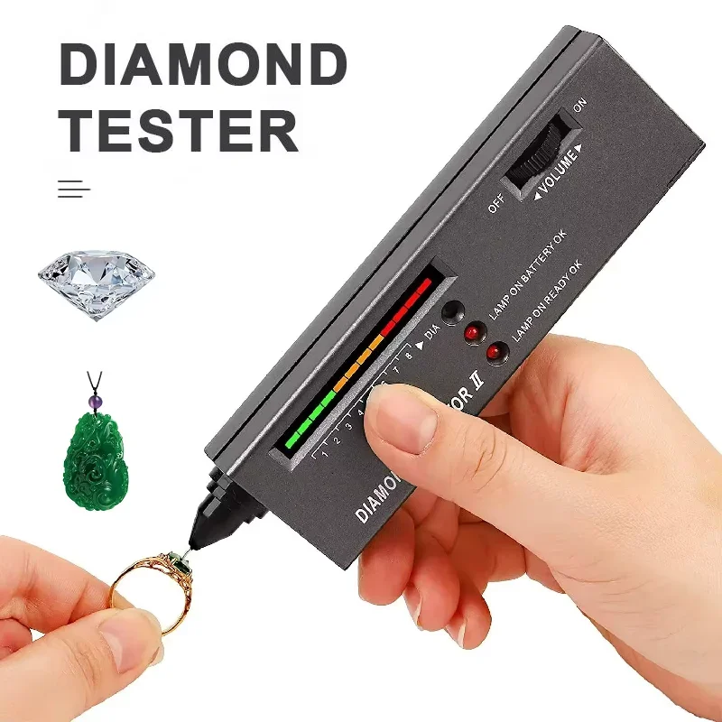 Professional High Accuracy Diamond Moissanite Ruby Sapphire Gold Tester Pen, Portable  Jewelry Gemstone Detector Tool