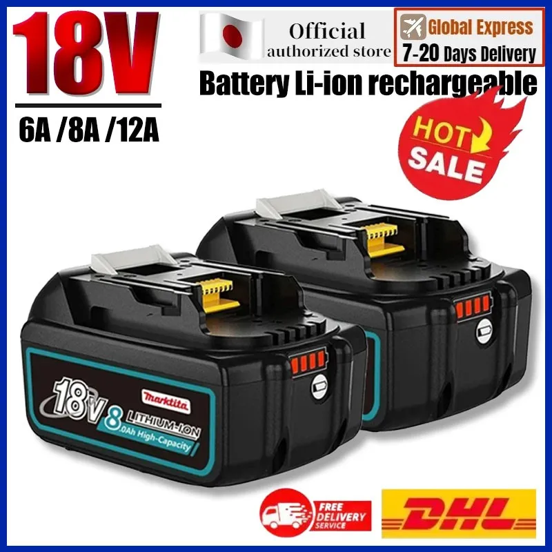 

Genuine for Makita 18V 6Ah Battery Li-ion rechargeable Replacement Battery BL1850 BL1860B BL1860 BL1840B BL1830B BL1830 LXT-400