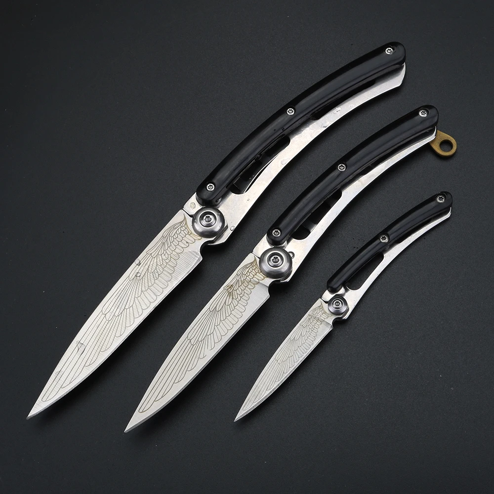 Folding wing pattern knife Camping utility knife Fruit paring knife Portable portable knife