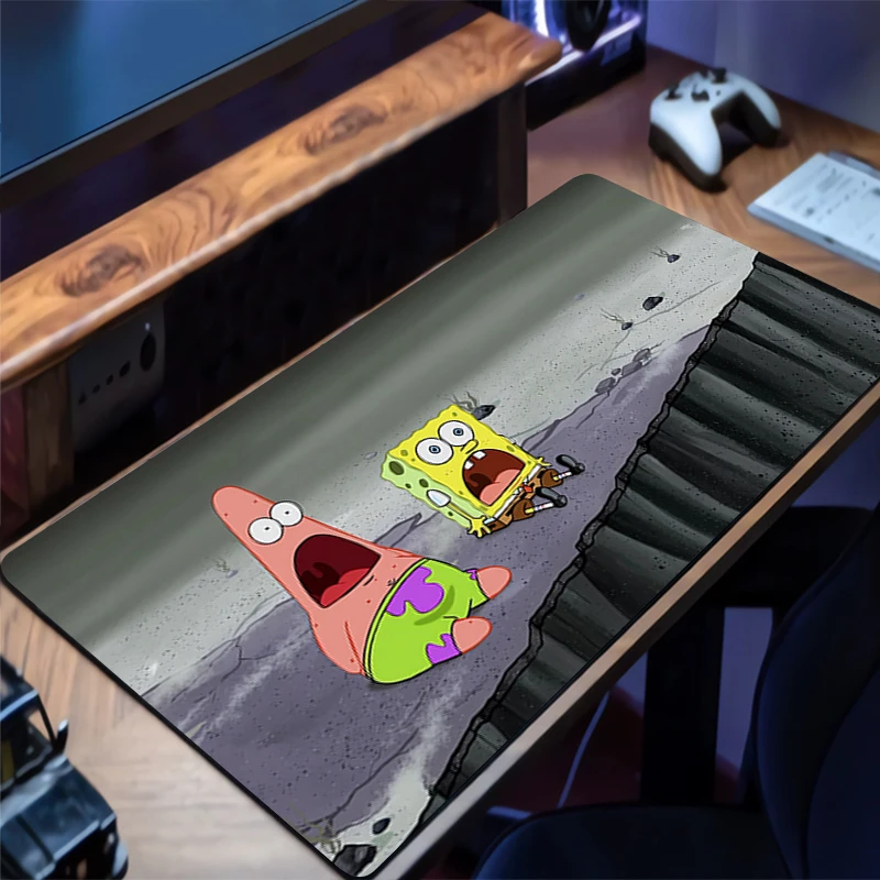 

Mouse Pads S-spongeBob S-squarePants Desk Mat Protector Gaming Mousepad Office Table Decor Keyboard Long Pad Computer Gamer Mats