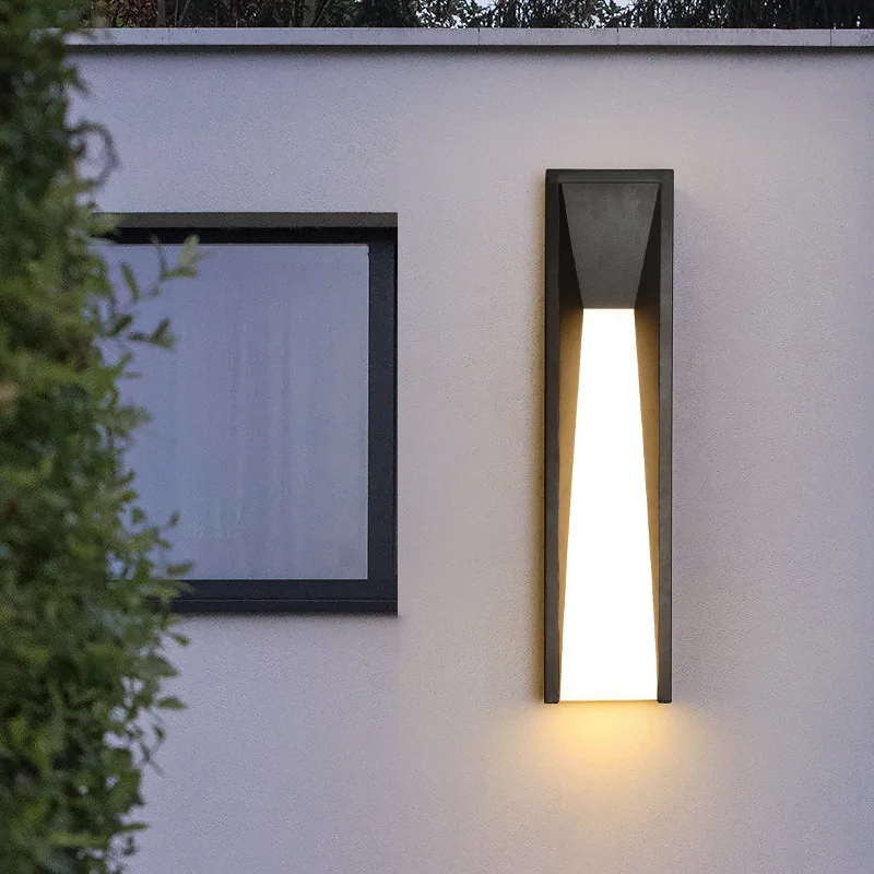 Modern Simple Outdoor Waterproof LED Wall Lamp AC220V Strip Lamp Villa Gate Hotel Garden Courtyard Lamps Outdoor Lighting