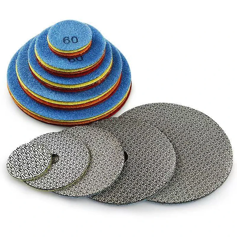 

1Pc 125/150/180mm Electroplated Diamond Polishing Pads Hand Polishing Pad Sanding Pads Grinding Disc For Glass Granite Marble