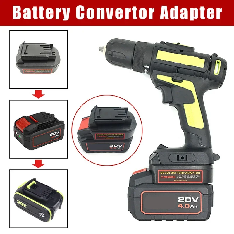 Imagem -02 - Conversor Adaptador de Bateria 20v 5pin Verde para Madeira Ferramentas Elétricas Dev20-li-ion