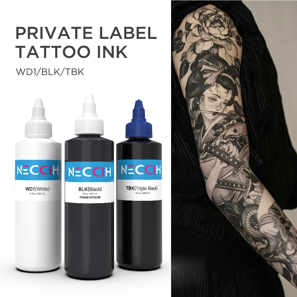 

NECCIH Tattoo Ink 8oz/240ml Permanent Makeup - Professional Tattoo Ink Makeup Studio Tattoo Pigment Works tattoo supplies