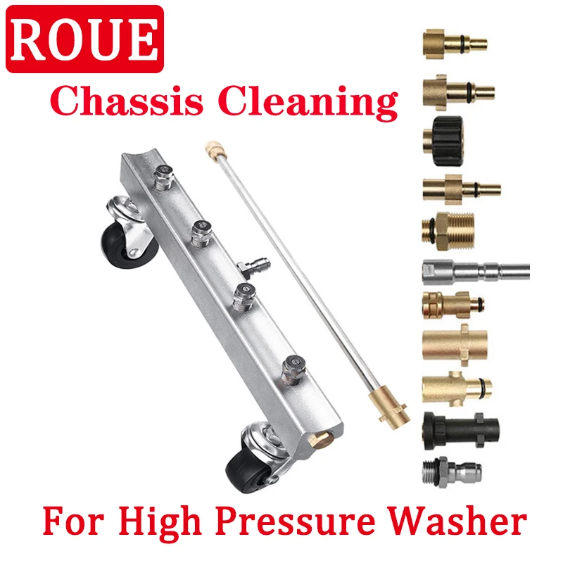 High Pressure Washer Car Chassis Cleaning 33cm Automobile Undercarriage Cleaner Four Nozzles Car Water Broom for Lavor Karcher