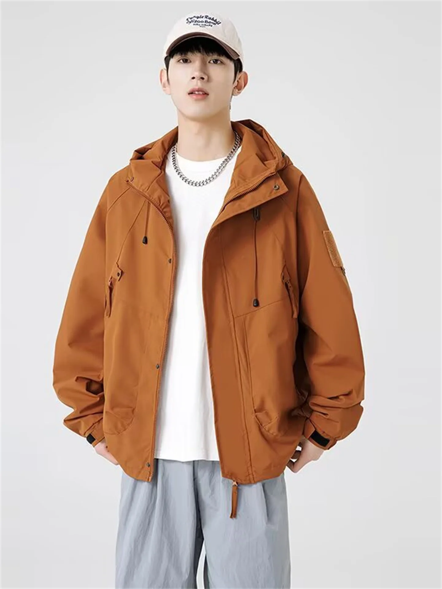 

Outdoor Casual Durable Men's Jaet Hooded Workwear Sle Trendy Brand American Leisure Youth Mountain System Hooded Jaet