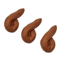 3pcs Realistic Soft Fake Dog Poop EVA Plastic Pranks Gag Joke Party Gift Toys Poo Put On Bed Floor Bathtub Drawer