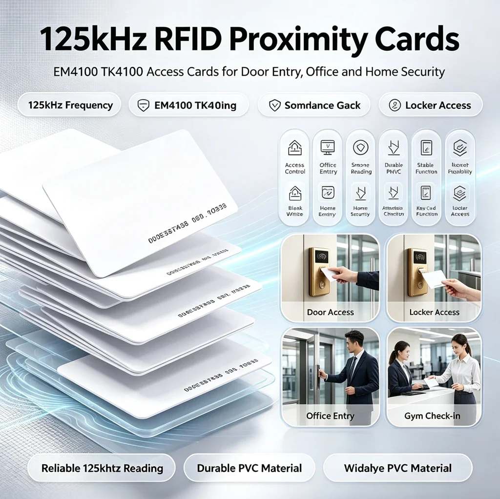 DIXSG Read Only Quality Assurance EM ID CARD RF EM4100 Tk4100 reaction 125KHZ Card fit for Access Control Attendance