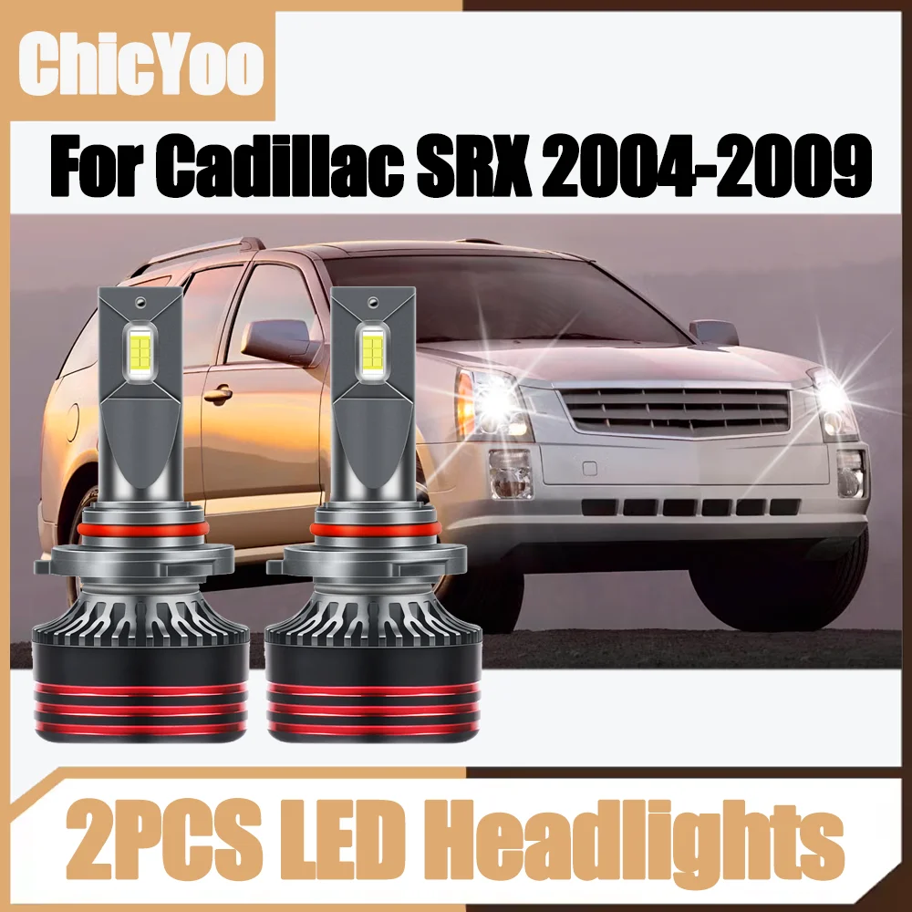 

2 шт. белые светодиодные автомобильные фары 6000K, 150 Вт, 30000 лм, Plug and Play, 12 В, для Cadillac SRX 2004-2009 годов