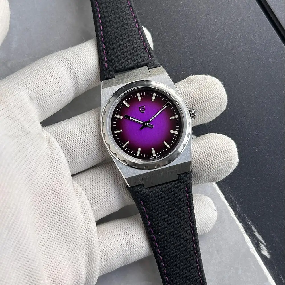 PAGANI DESIGN ساعات كوارتز رياضية رجالية رفيعة للغاية 7 مللي متر سلسلة 222 الياقوت الفولاذ المقاوم للصدأ ساعات مقاومة للماء للرجل #3