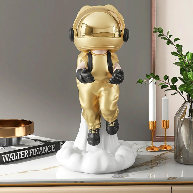 

Creative Astronaut Tabletop Decoration Home Room Decor Sculpture Resin Ornament Of Wine Cabinet In Living Room Statuette