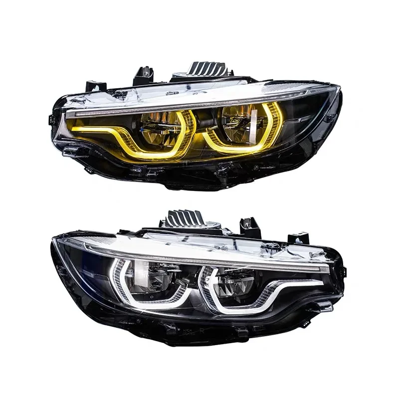

Suitable for BMW M3 M4 Lci Headlights Yellow White DRL Ikon Style High, Low Fog Turn Signals Light Emitting Diode Headlights
