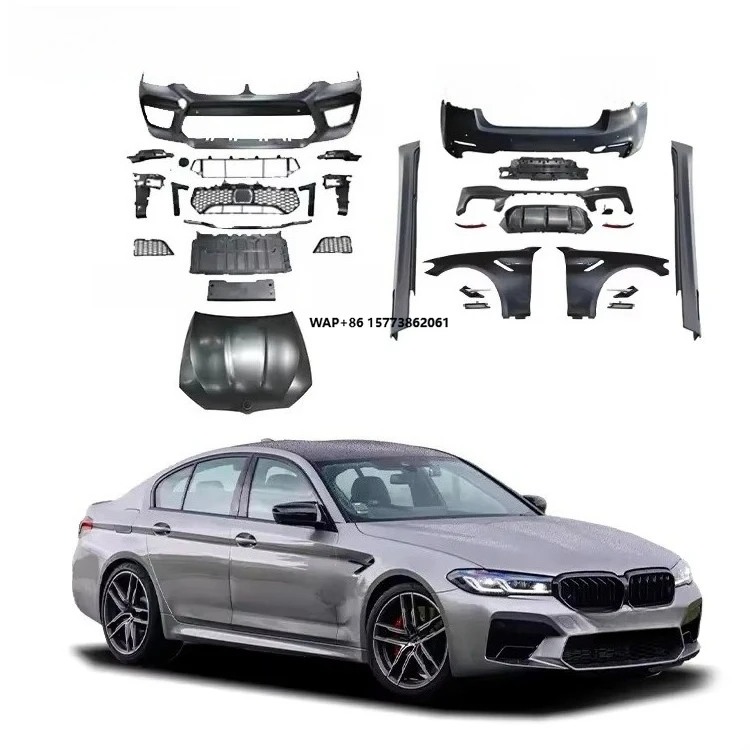 

G30 Bodykit Upgrade to G30 LCI M5 Style Car Bumper for 5 Series G30 2016-2020 Bode Kit Front Rear Bumper Hood