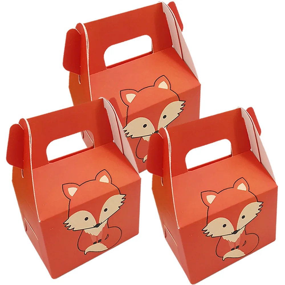 

10Pcs Woodland Animal Fox Birthday Party Paper Goodie Gift Bags Candy Treat Bags Baby Shower Decoration Supplies Orange