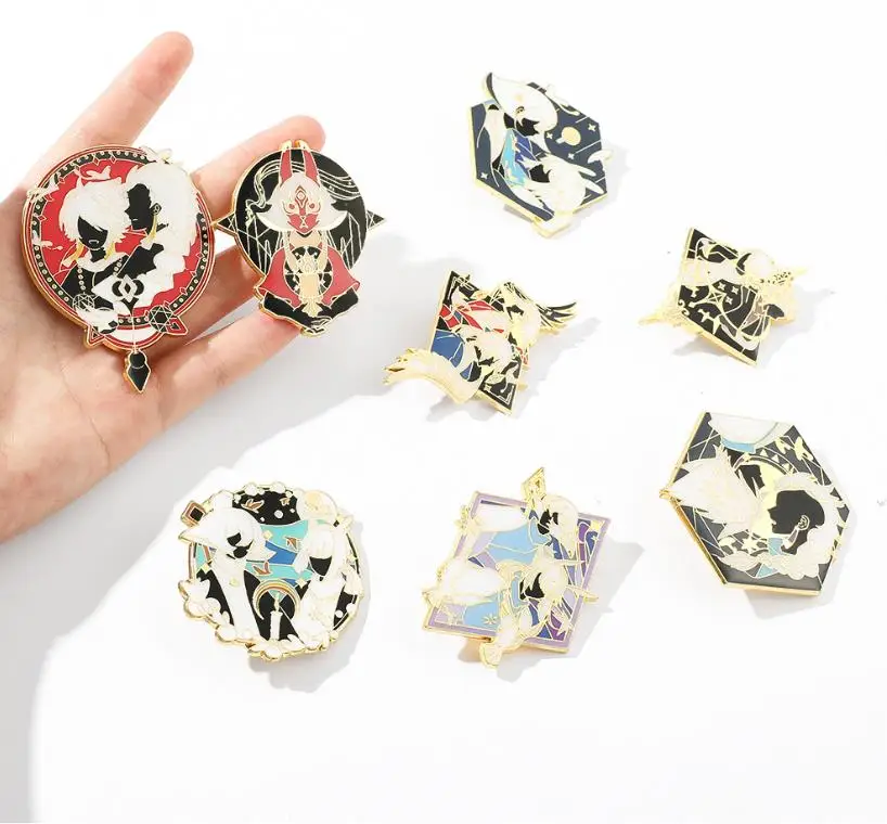 شارة دبوس معدني عالي الجودة فنغ يوان عشرة آلاف بروش شارة قلادة أنيمي