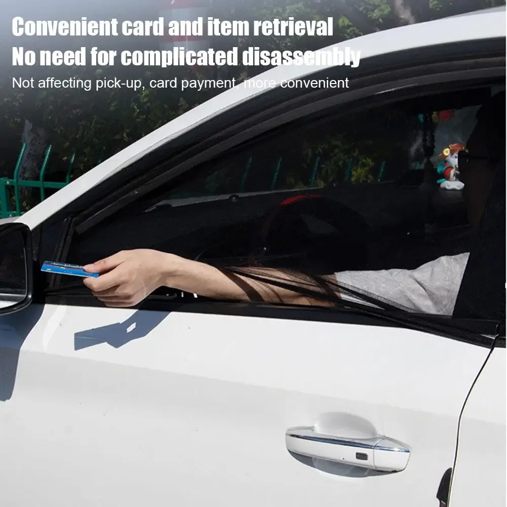 

2pcs Car Window Net Car With The Whole Car Anti-mosquito Insect Ventilation Breathable Shading Cooling Car Door Screen Window