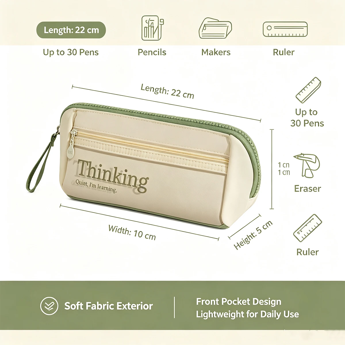 Büyük Kapasiteli Kalem Kutusu, - Aesthetic Large Pencil Case Pouch incelemesi ve fiyatı