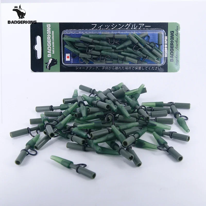 30pcs lot carp Fishing Heavy Duty Lead Clip tail rubber For Carp Fishing Accessories carp fishing rig components kit