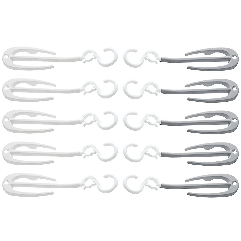 

10pcs Shoe Drying Rack Double Hook Hanger For Shoes Slippers Socks Ties Towels Scarves Earphones Multifunctional Laundry Balcony