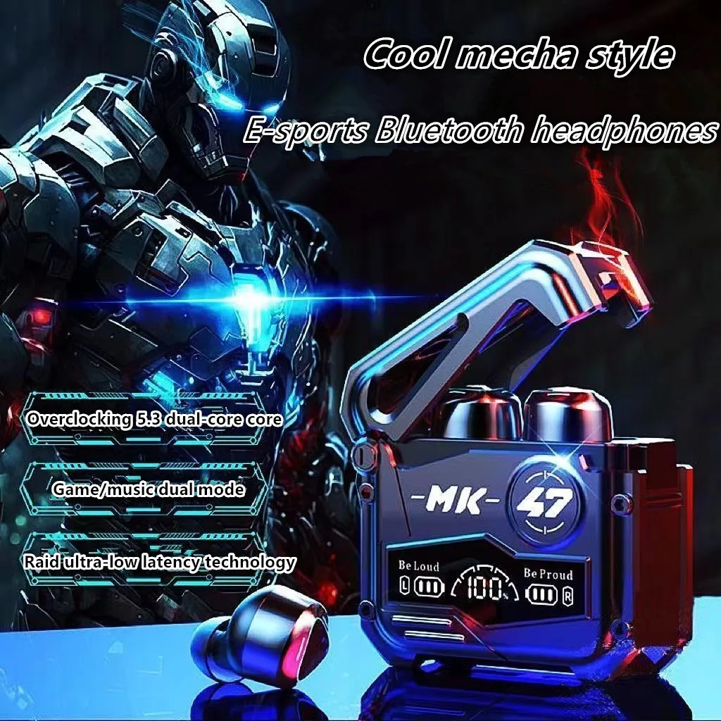 

Беспроводные Игровые наушники Bluetooth с шумоподавлением и высокой емкостью батареи для аварийной зарядки мобильных телефонов