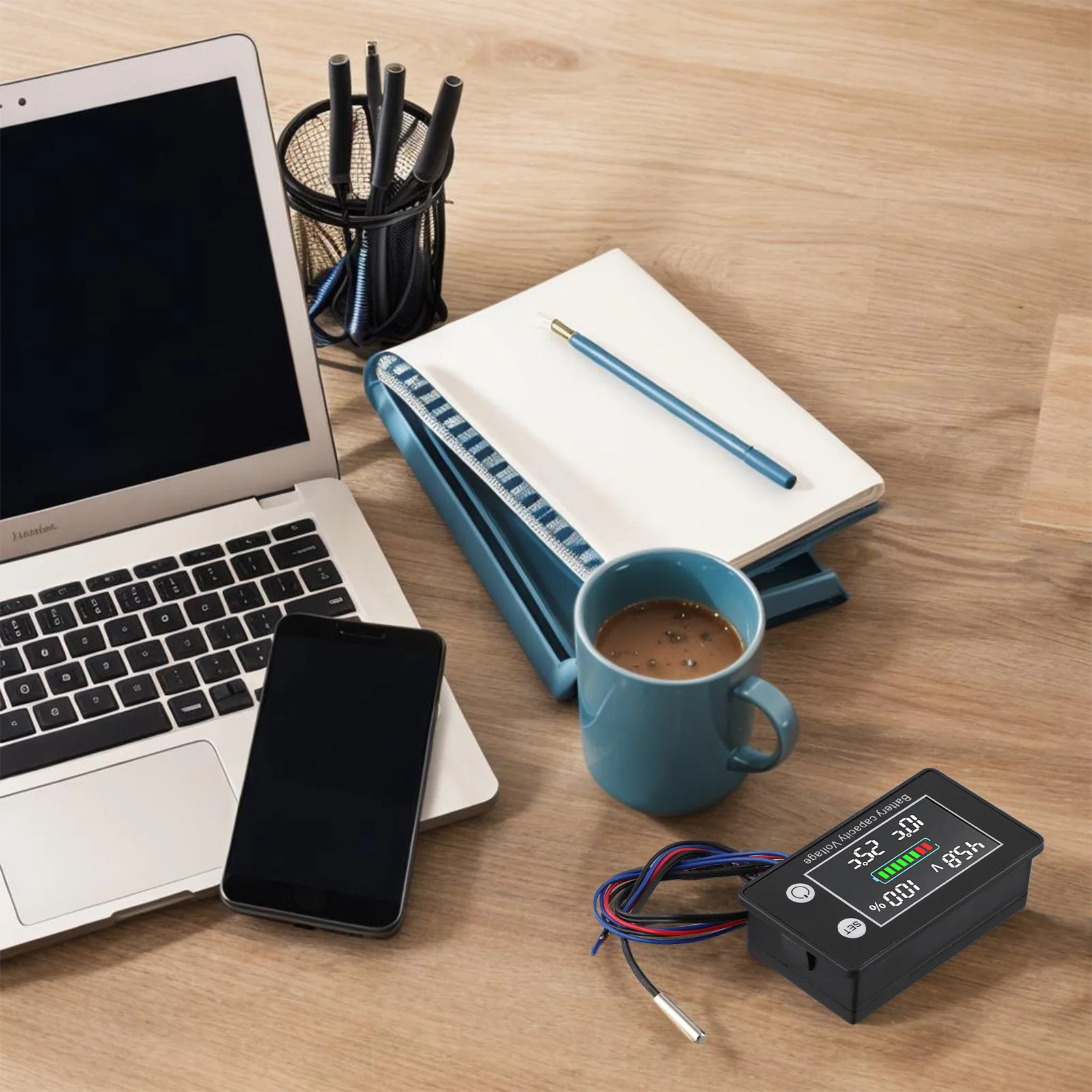 Voltage Meter Battery Meter With Temperature Control Battery Thermostat DC10V-100V LED Screen Equipment Accessories ﻿