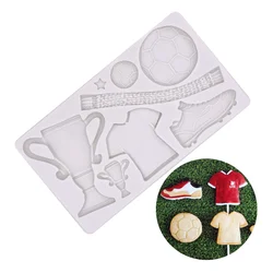 Cake Mold Soccer Football Themed Large 8 Inches Wide Silicone Mold Sugarcraft Chocolate Fondant Tool Clay Sugarcraft Mould