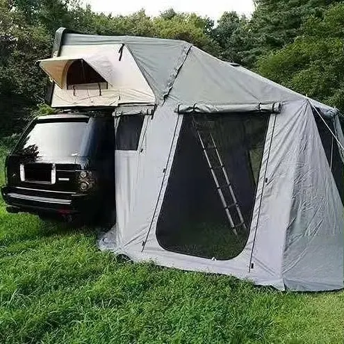 Waterproof Sunshade Folding Roof Top Pop-up Car Camping Outdoor Tent with Awning 5