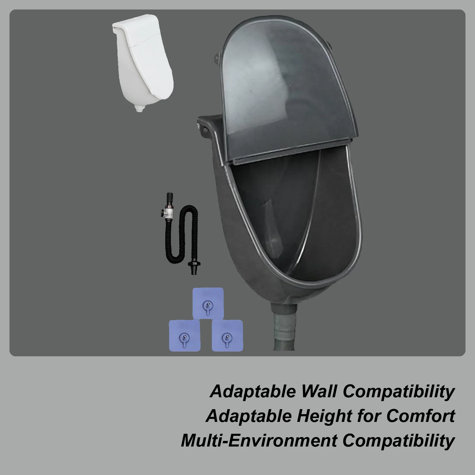 

Настенный писсуар для мужчин Настенный коммерческий писсуар с крышкой, защищенный от разливов, смывной отключатель мочи, унитаз со шлангом для общежития, двора