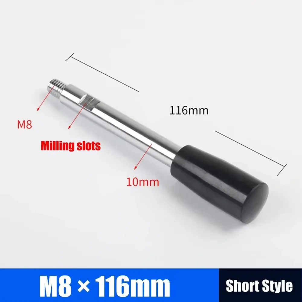 

1Pcs Durable M6-M12 Handle Bar Long Grip Bakelite Knob Machine Work Rod General Carbon Steel Bar Bench Drill Accessories