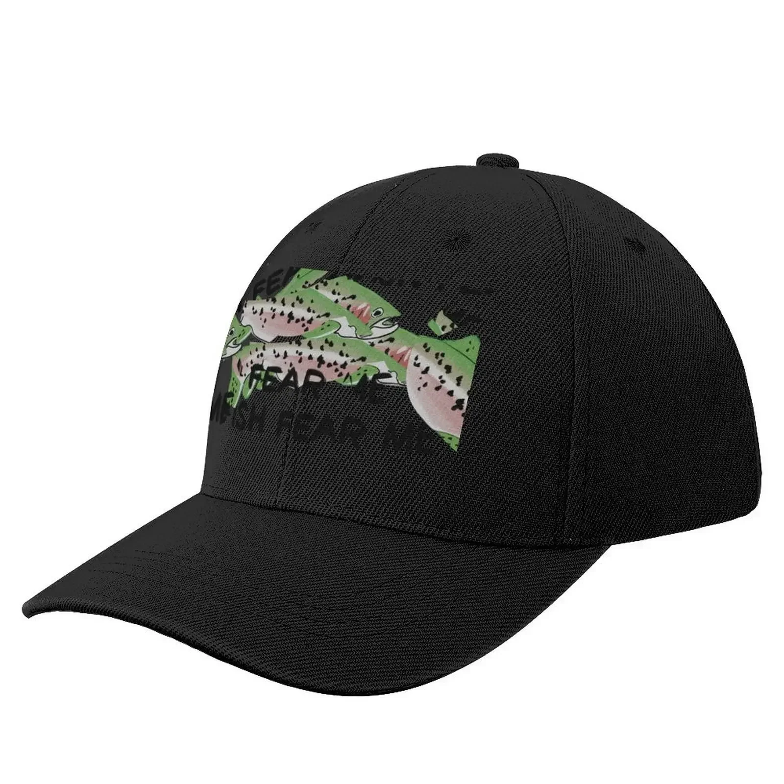 

Fish Fear Me Corrupted Design Art Baseball Cap Anime Kids Hat Luxury Man Hat Female Men's