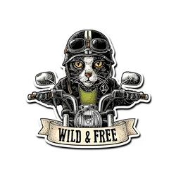 Cat Rider Cat Stickers Funny Motorcycle Body Styling Decoration Reflective Non Fading Decals for Kawasaki NINJA